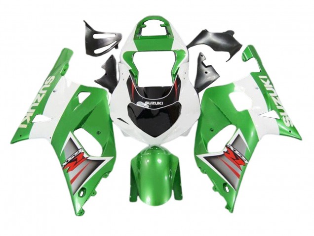 Carénages Moto Suzuki GSXR 600 / GSXR 750 2001-2003 - Blanc Vert Argent Rouge Noir