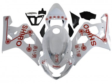 Carénages Moto Suzuki GSXR 600 / GSXR 750 2001-2003 - Blanc Rouge Shiro