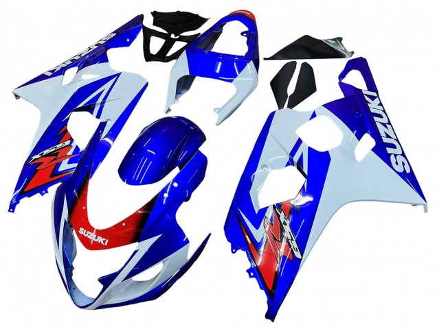 Carénage Moto Suzuki GSXR 600 / GSXR 750 2004-2005 - Blanc Bleu Rouge