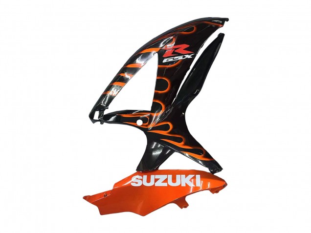 Carénages Moto Suzuki GSXR 600 / GSXR 750 2008-2010 - Noir Brillant Orange Flamme