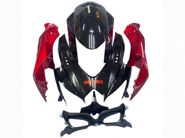 Carénage Moto Suzuki GSXR 600 / GSXR 750 2008-2010 - Rouge Noir Brillant