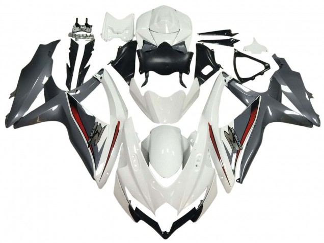 Carénages Moto Suzuki GSXR 600 / GSXR 750 2008-2010 - Blanc Gris Rouge