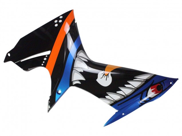Carénages Moto Suzuki GSXR 600 / GSXR 750 2011-2024 - Bleu Clair Orange Noir Blanc Requin 46