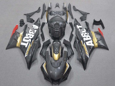 Carénages Moto Yamaha YZF R3/R25 2019-2021 - Rouge Or Noir Fibre de Carbone Style