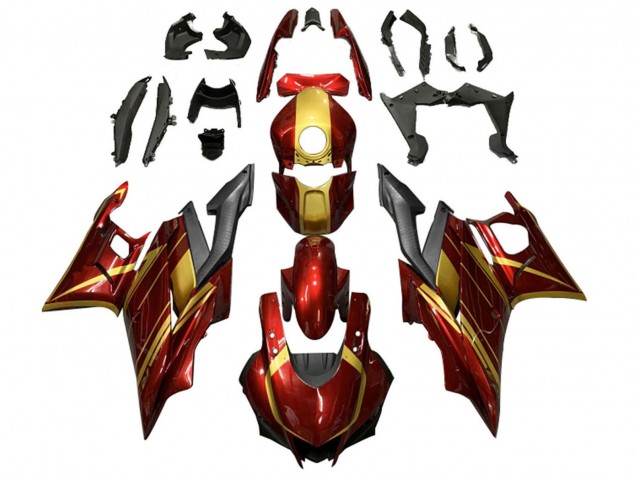 Carénages Moto Yamaha YZF R3/R25 2019-2021 - Rouge Or Noir Mat