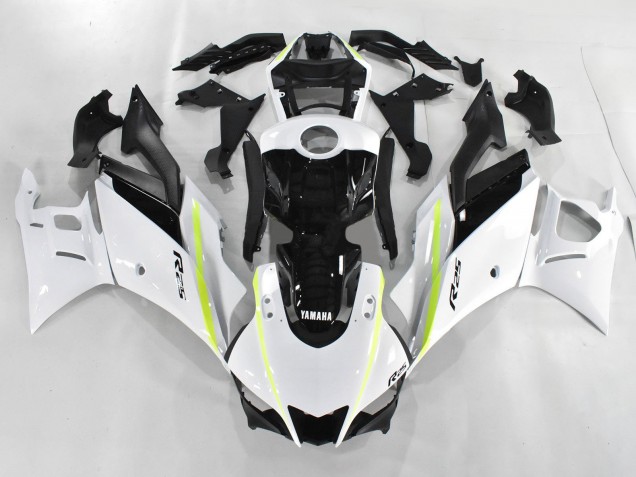 Carénages Moto Yamaha YZF R3/R25 2019-2021 - Blanc Vert Noir
