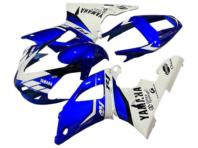 Carénages Moto Yamaha YZF 1000 R1 1998-1999 - Blanc Bleu Noir