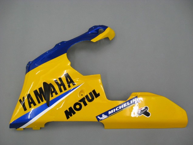Carénages Moto Yamaha YZF 1000 R1 2000-2001 - Blanc Jaune Bleu Motul Chameau