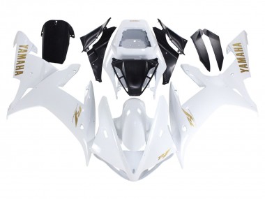 Carénages Moto Yamaha YZF 1000 R1 2002-2003 - Blanc Or Décalque