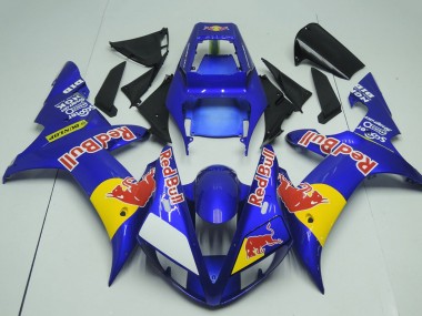 Carénages Moto Yamaha YZF R1 2002-2003 - Bleu Jaune Red Bull
