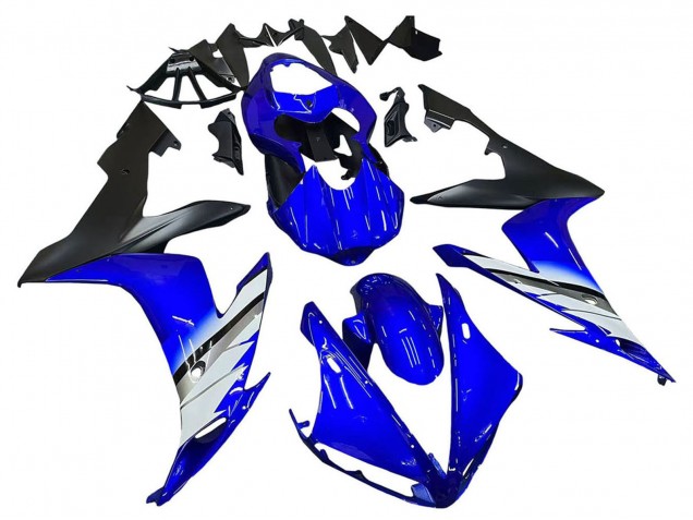 Carénages Moto Yamaha YZF 1000 R1 2004-2006 - Bleu Blanc Noir Mat