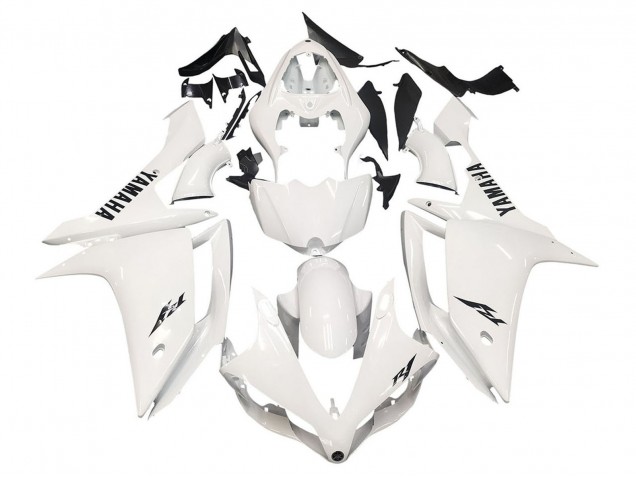 Carénages Moto Yamaha YZF 1000 R1 2007-2008 - Blanc Noir