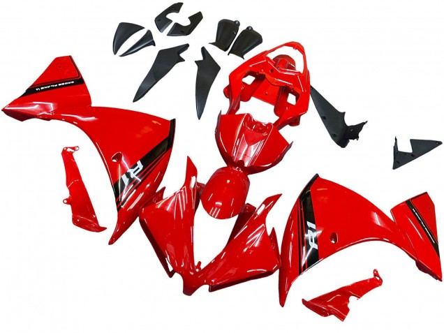 Carénage Moto Yamaha YZF 1000 R1 2012-2014 - Rouge Noir Brillant