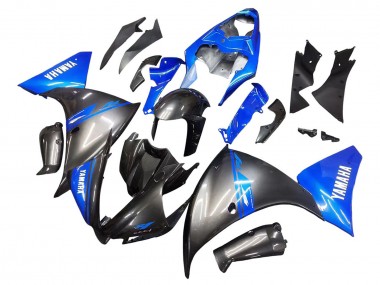 Carénages Moto Yamaha YZF 1000 R1 2012-2014 - Bleu Noir Brillant