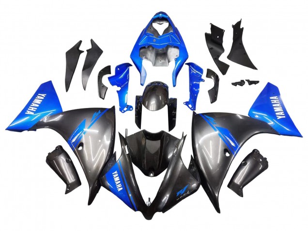 Carénages Moto Yamaha YZF 1000 R1 2012-2014 - Bleu Noir Brillant