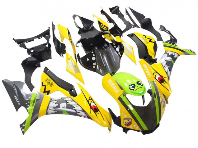 Carénages Moto Yamaha YZF 1000 R1 2015-2019 - Jaune Vert Requin