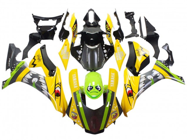 Carénages Moto Yamaha YZF 1000 R1 2015-2019 - Jaune Vert Requin