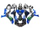 Carénages Moto Yamaha YZF 1000 R1 2020-2025 - Bleu Noir Vert Noir ENEOS Monstre