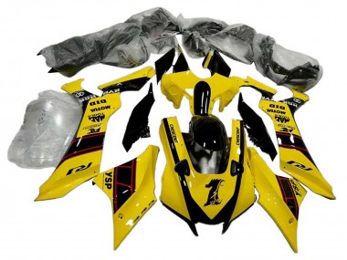 Carénages Moto Yamaha YZF 1000 R1 2020-2025 - Jaune Noir Brillant YSP Motul