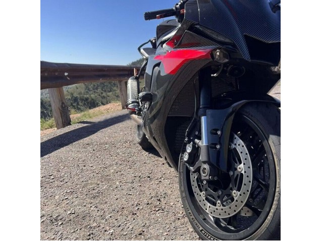 Carénages Moto Yamaha YZF 1000 R1 2020-2025 - Noir Fibre de Carbone Rouge