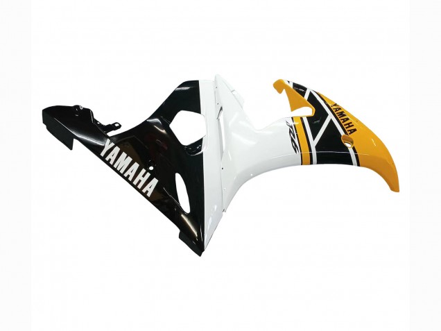 Carénages Moto Yamaha YZF R6S 2006-2009 - Jaune Blanc Noir Brillant