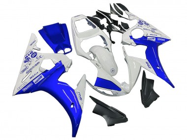 Carénages Moto Yamaha YZF R6S 2006-2009 - Blanc Bleu GYTR