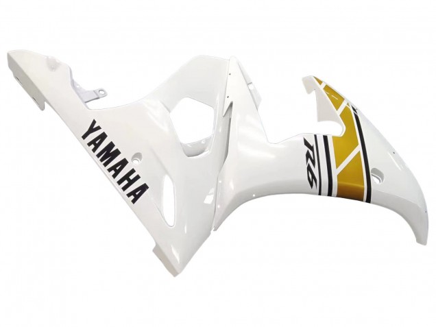 Carénages Moto Yamaha YZF R6S 2006-2009 - Blanc Or
