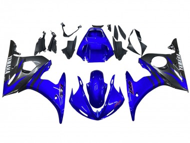 Carénages Moto Yamaha YZF 600 R6 2005 - Bleu Brillant Noir