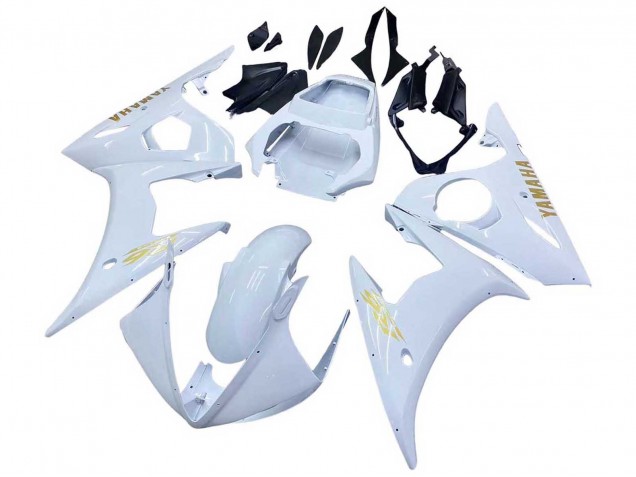 Carénages Moto Yamaha YZF 600 R6 2005 - Blanc Or