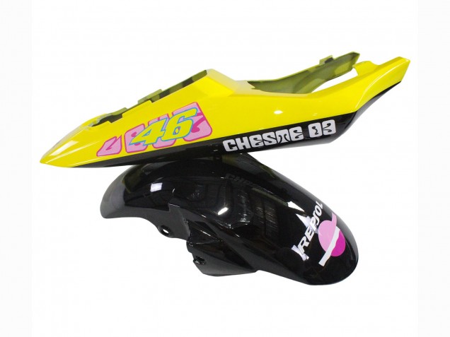 Carénages Moto Yamaha YZF 600 R6 2005 - Noir Rose Jaune Repsol 46