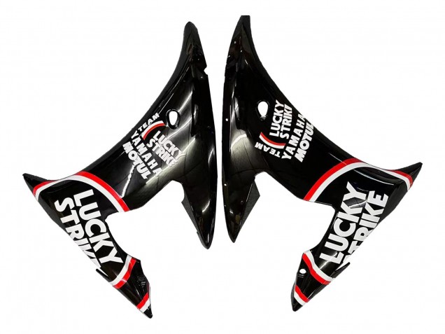 Carénages Moto Yamaha YZF 600 R6 2005 - Noir Brillant Blanc Lucky Strike Motul