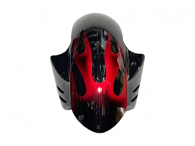 Carénages Moto Yamaha YZF 600 R6 2005 - Noir Rouge Flamme