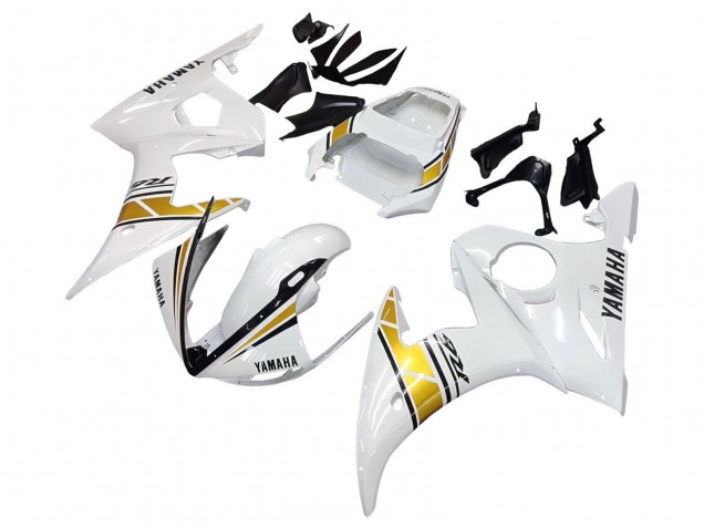 Carénages Moto Yamaha YZF 600 R6 2005 - Blanc Or Noir