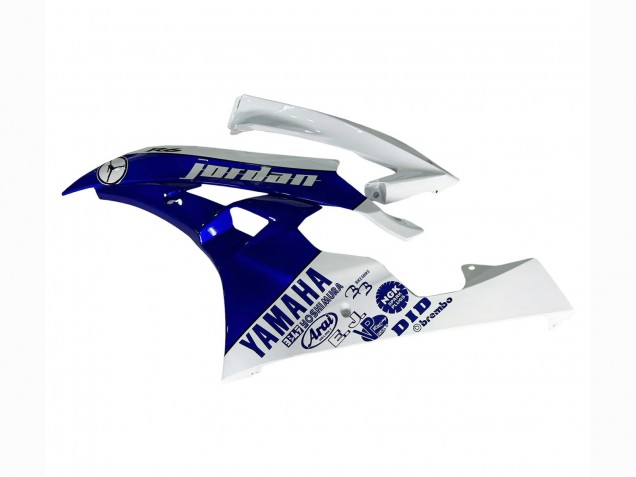 Carénages Moto Yamaha YZF 600 R6 2006-2007 - Blanc Bleu Jordan