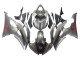 Carénages Moto Yamaha YZF 600 R6 2008-2016 - Gris Mat Rouge Décalque