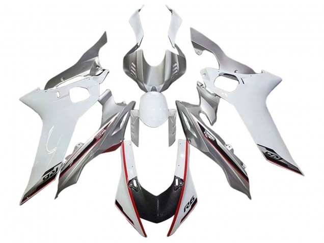 Carénages Moto Yamaha YZF 600 R6 2017-2023 - Argent Blanc Rouge Noir