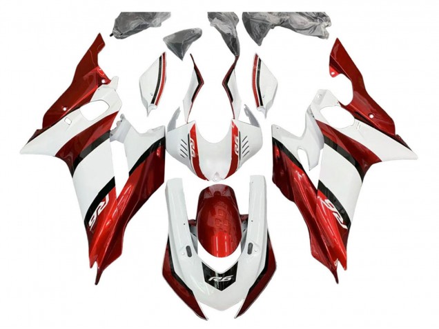 Kits Carénage Moto Yamaha YZF 600 R6 2017-2023 - Blanc Rouge Noir