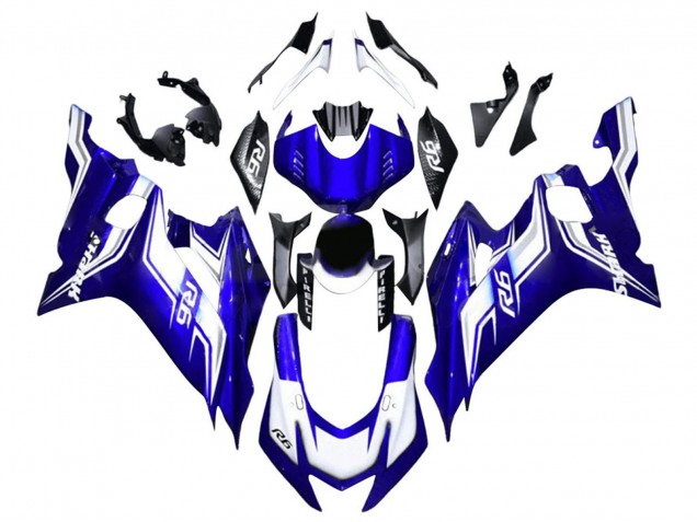 Carénage Moto Yamaha YZF 600 R6 2017-2023 - Blanc Bleu