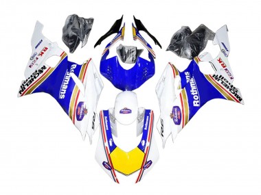 Carénages Moto Yamaha YZF 600 R6 2017-2023 - Blanc Bleu Jaune Rothmans