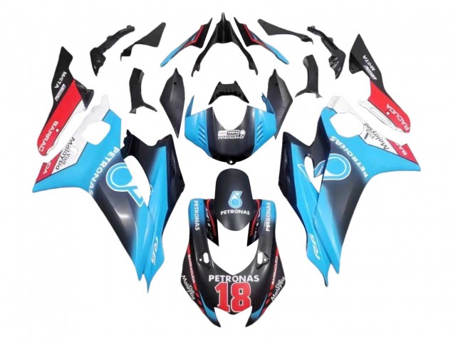 Carénages Moto Yamaha YZF 600 R6 2017-2023 - Blanc Bleu Rouge Noir Petronas 18
