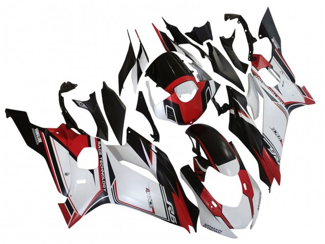 Carénages Moto Yamaha YZF 600 R6 2017-2023 - Blanc Rouge Noir Semakin Didepan