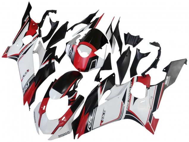 Carénages Moto Yamaha YZF 600 R6 2017-2023 - Blanc Rouge Noir Semakin Didepan