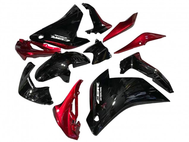 Carénages Moto Honda CBR250RR 2011-2015 - Noir Brillant Rouge