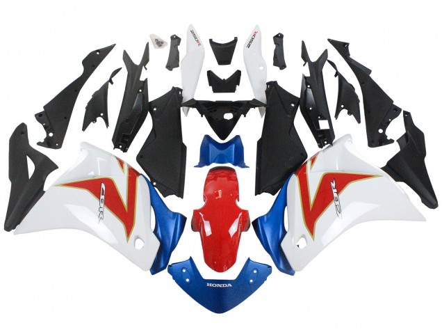 Carénages Moto Honda CBR250RR 2011-2015 - Blanc Rouge Bleu Clair
