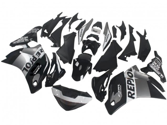 Carénages Moto Honda CBR250RR 2011-2015 - Argent Blanc Noir Brillant Repsol