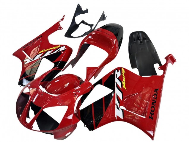 Carénages Moto Honda VTR1000 2000-2006 - Rouge Noir Bande Courses