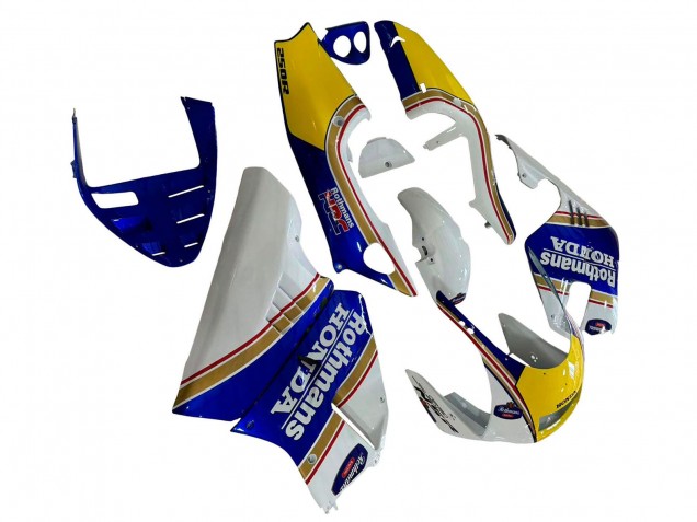Carénages Moto Honda NSR250 1994-1996 - Blanc Bleu Jaune Or Rothmans