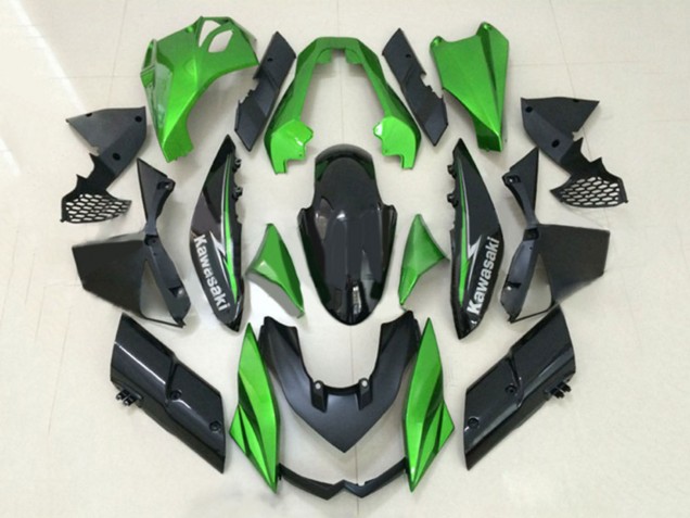 Carénages Moto Kawasaki Z1000 2010-2013 - Vert Noir Brillant