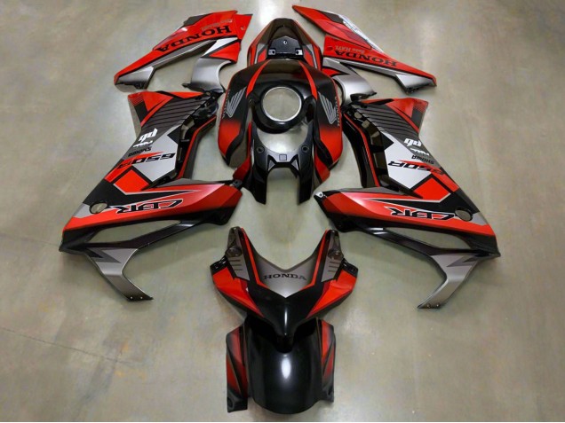 Carénages Moto Honda CBR650R 2019-2020 - Argent Rouge Noir Brillant