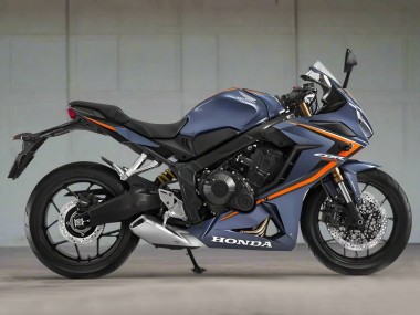 Carénages Moto Honda CBR650R 2019-2020 - Bleu Brillant Foncé Orange Noir